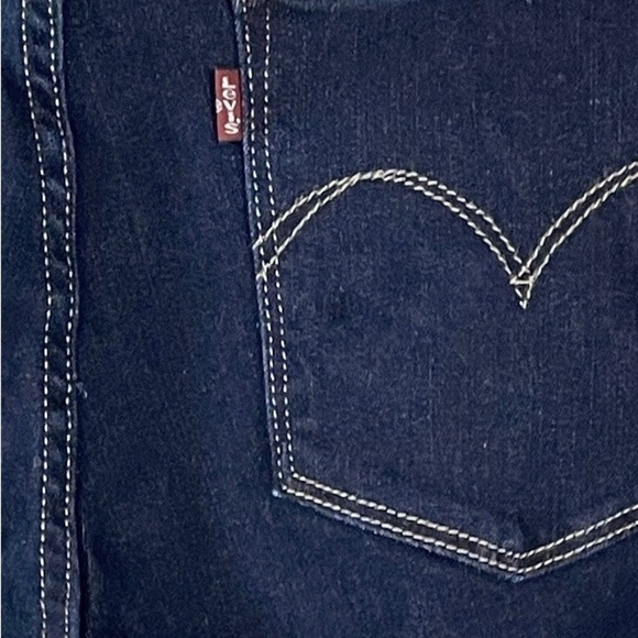 Levi’s Demi Curve Mid Rise Boot Cut Dark Wash Denim Jeans 14 - Picture 7 of 14